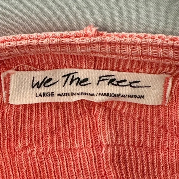 Free People We the Free Y2K long sleeve ribbed knit Henley tee cuffed sleeves - Picture 6 of 9